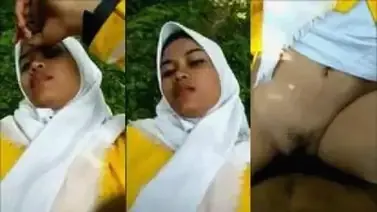 Gadis Desa Berjilbab Dientot Liar di Hutan