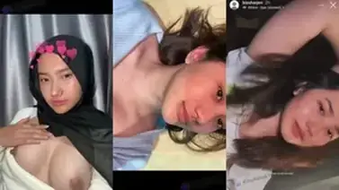 Ukhti Hijab Cantik Bersantai Di Kamar Tidur